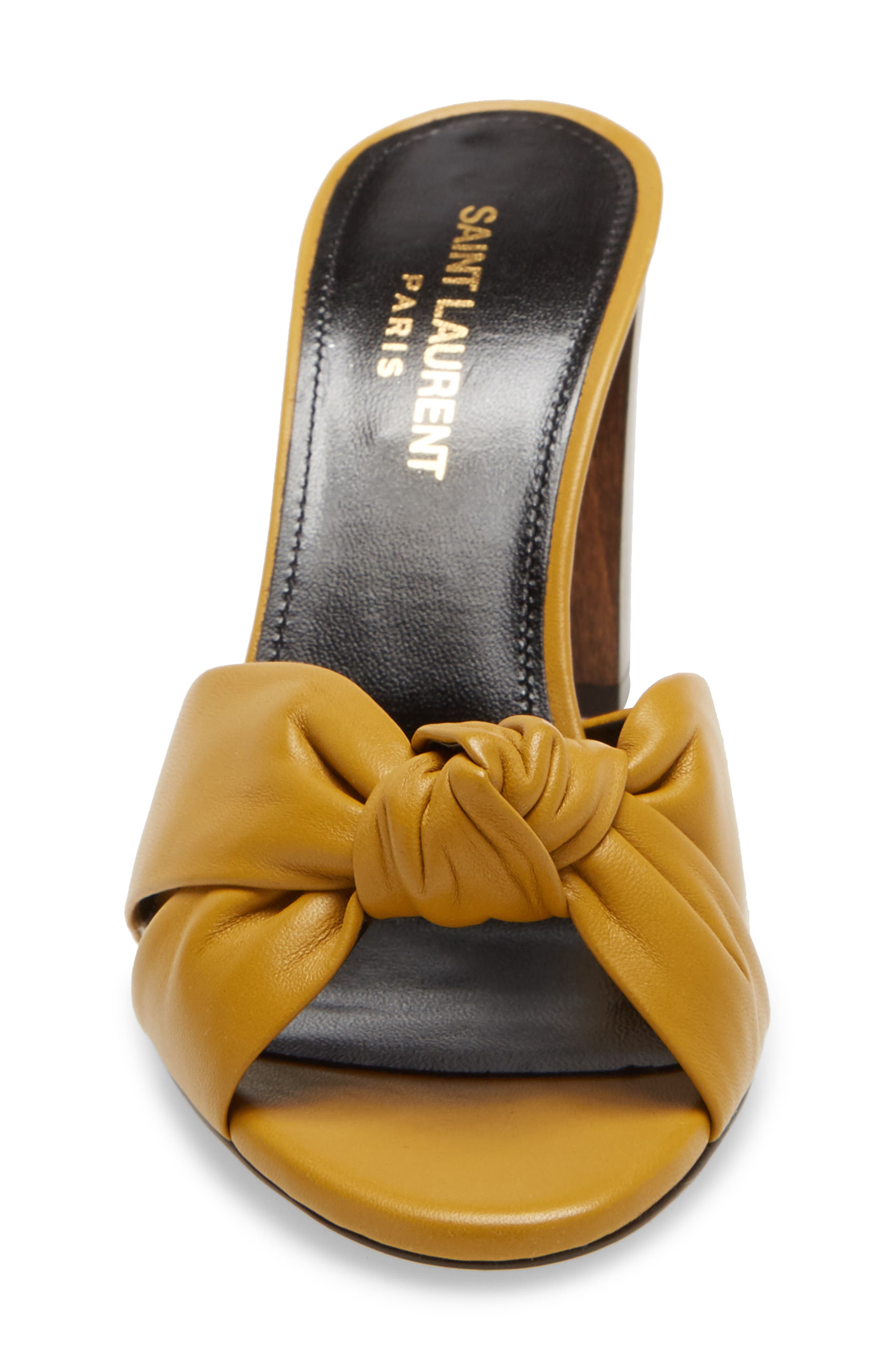 Saint Laurent Bianca Knot Slip-On Sandal, Alternate, color, 