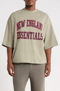 Fear of God Essentials New England Patriots Merch Oversize Cotton Graphic T-Shirt