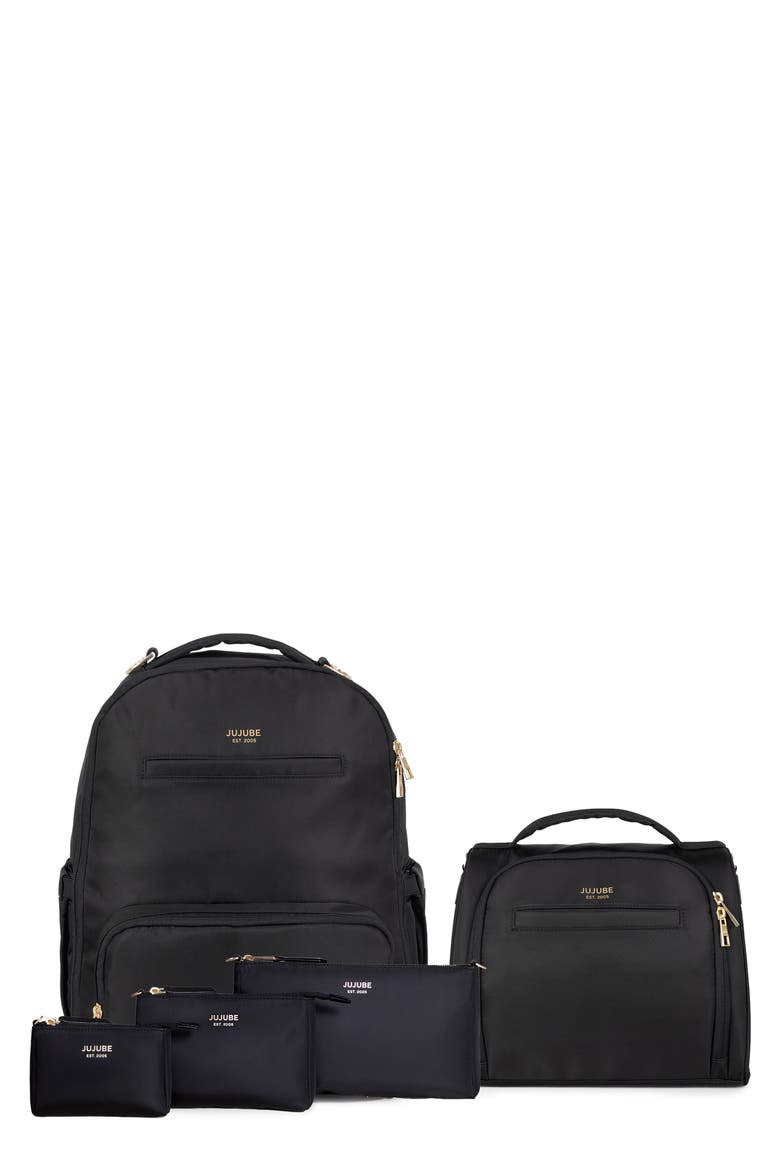 New Parent Diaper Bag Bundle, Main, color, BLACK