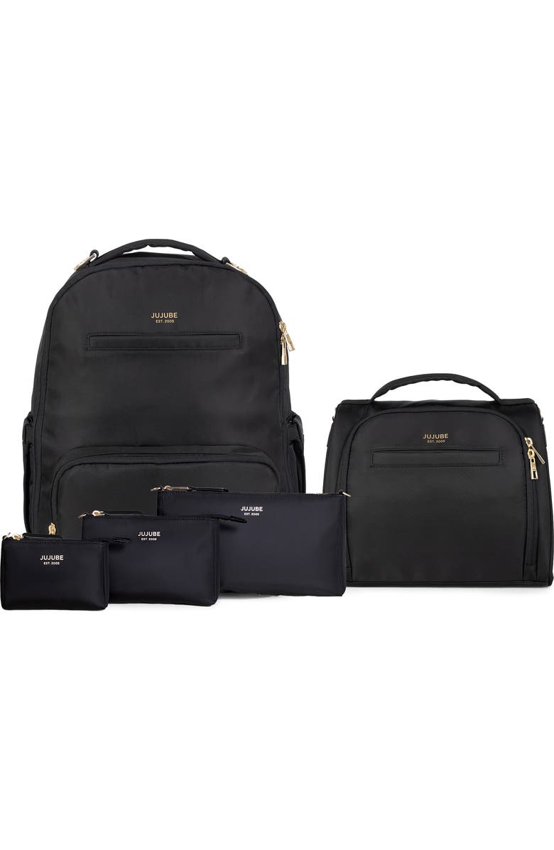 JuJuBe New Parent Diaper Bag Bundle, Main, color, Black