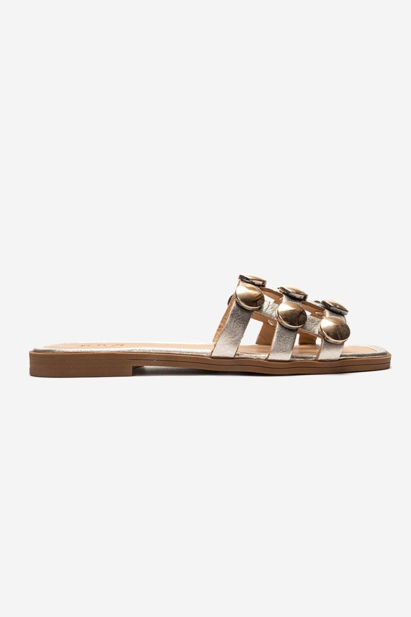 Bareon Leather Sandal, Alternate, color, Gold