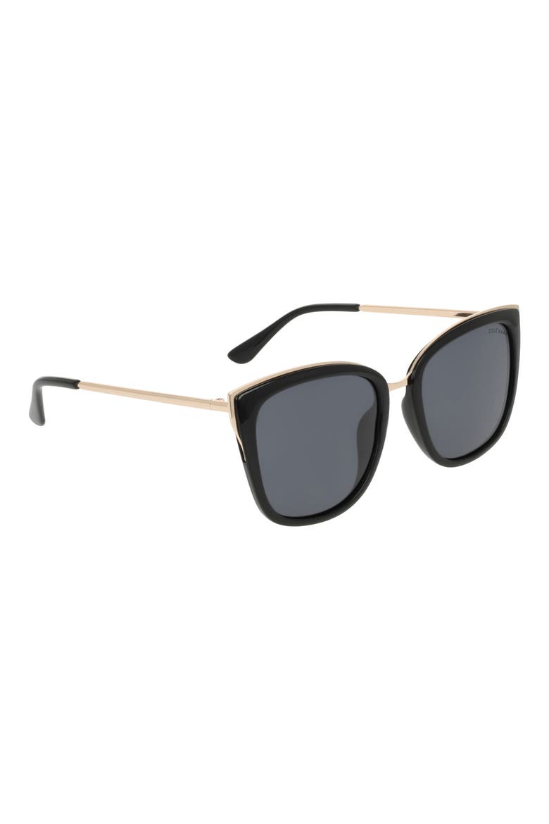 54mm Square Sunglasses, Alternate, color, BLACK