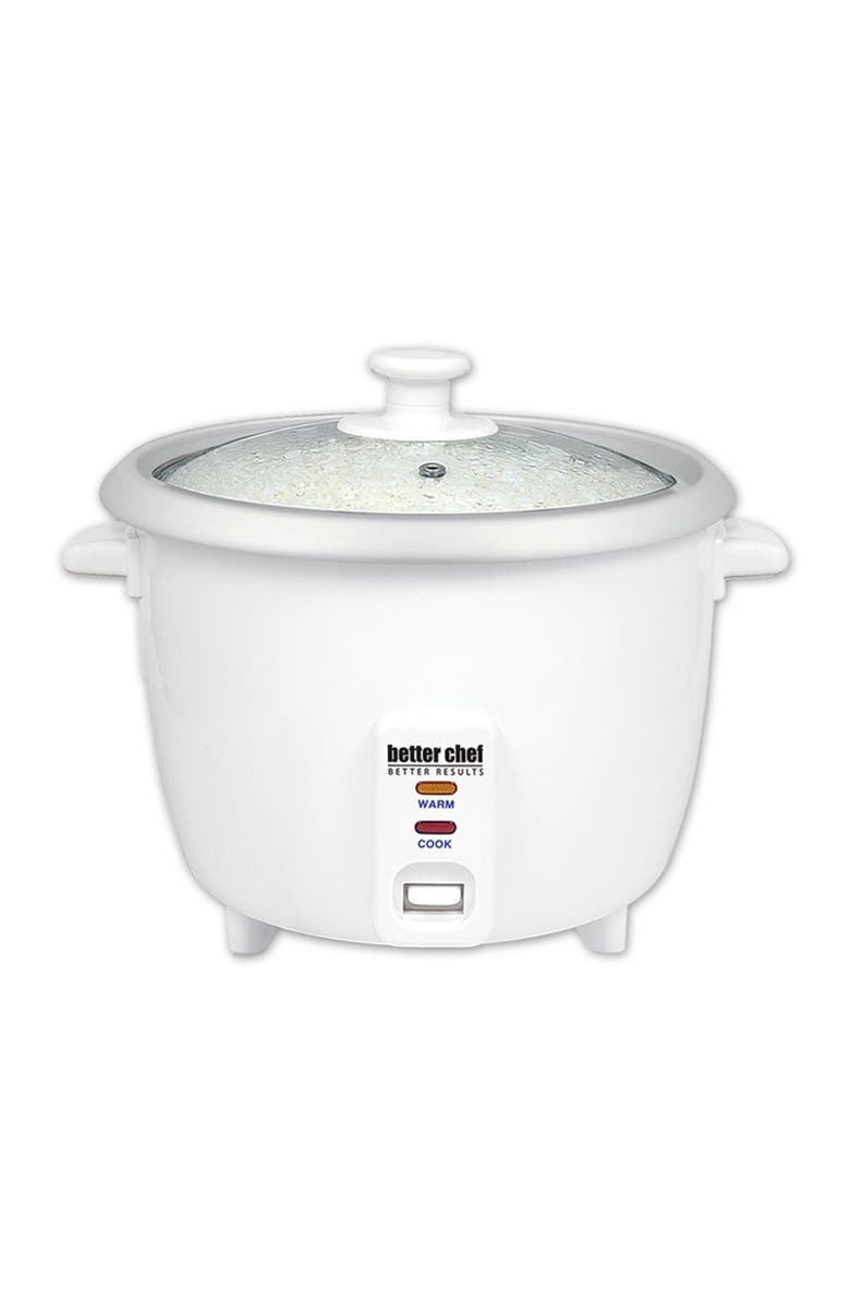 Better Chef 8 Cup Automatic Rice Cooker, Main, color, White