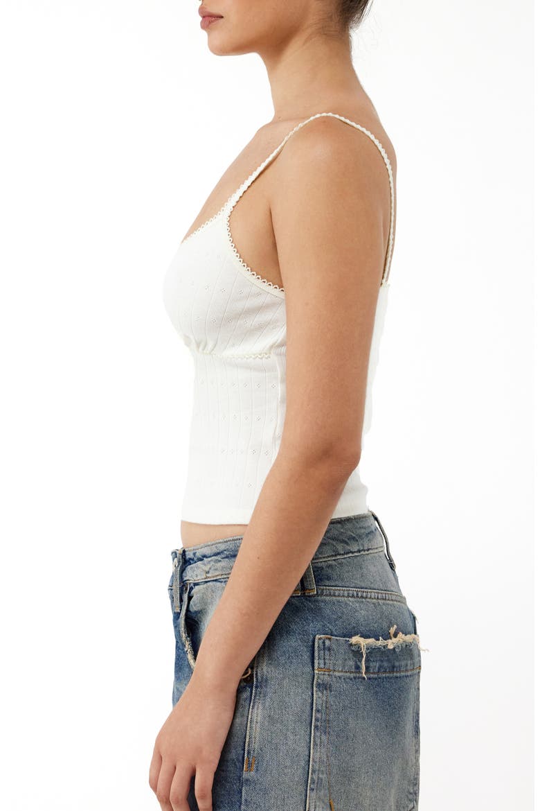 Love Pointelle Cotton Camisole, Alternate, color, IVORY