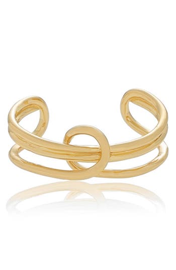 Ettika Wired Bangle Cuff Bracelet In Gold