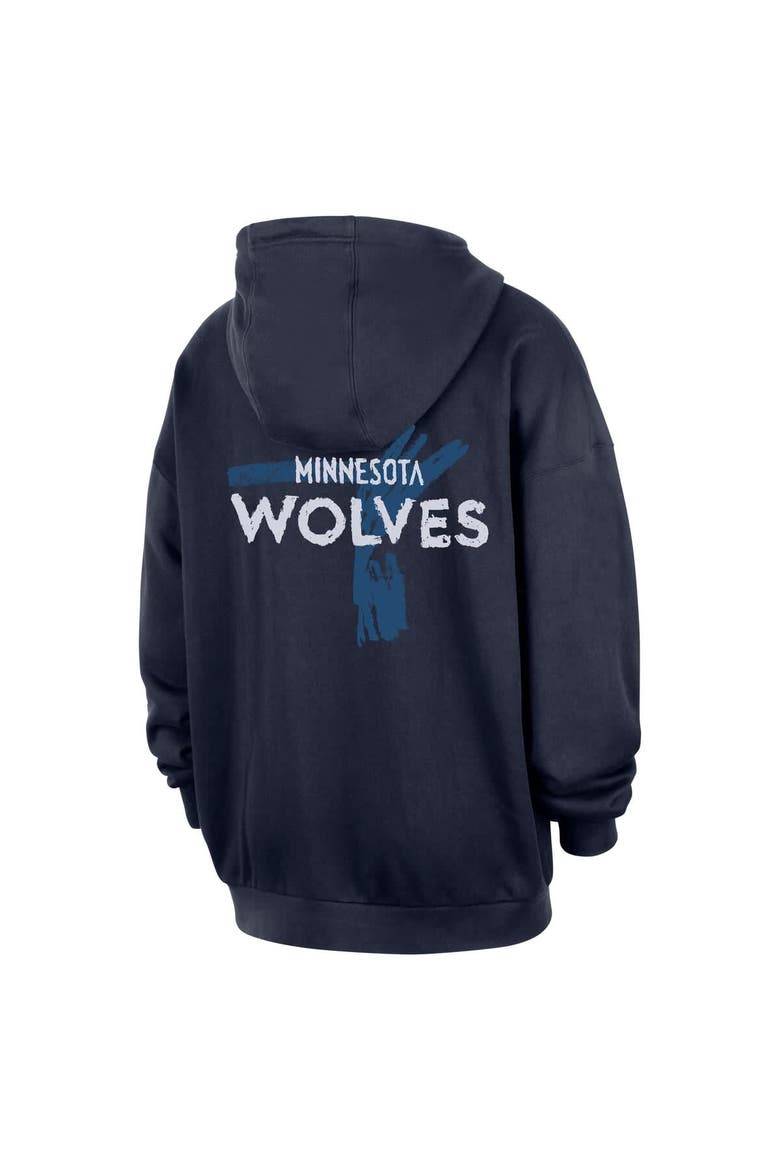 Men's Nike Navy Minnesota Timberwolves Courtside Club Premium Hoodie, Alternate, color, Navy