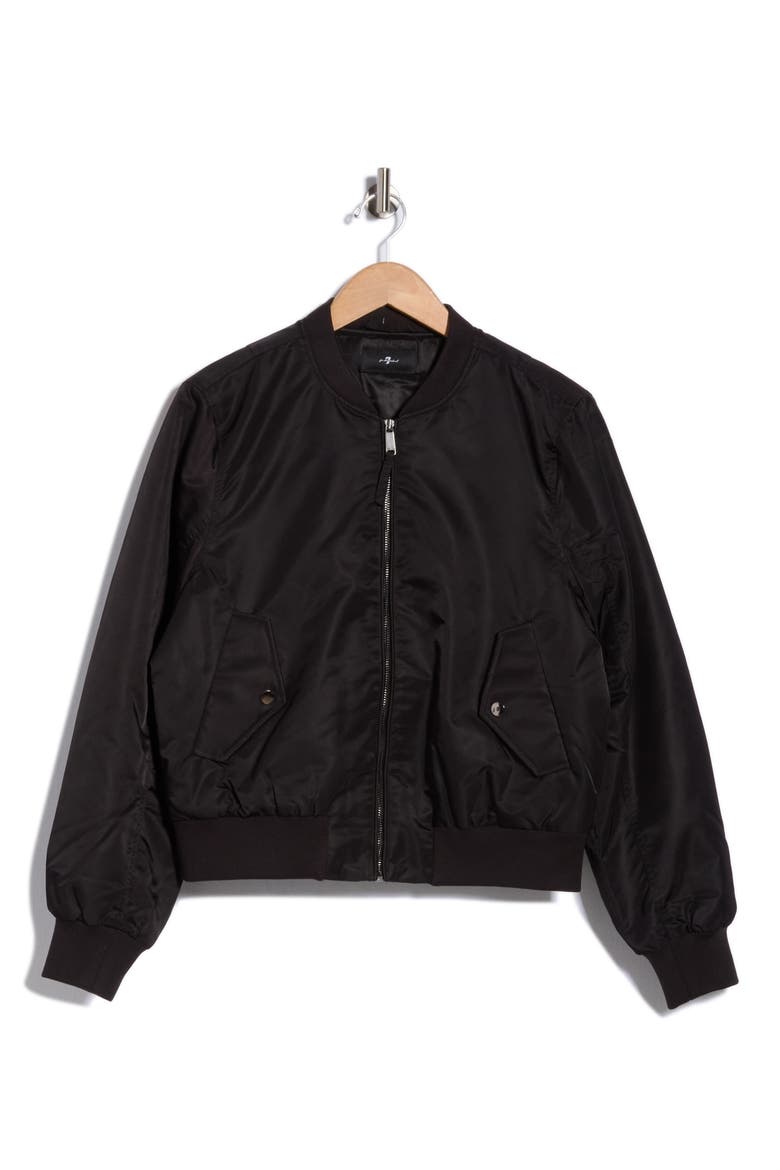 Bomber Jacket, Alternate, color, NYLON BLACK
