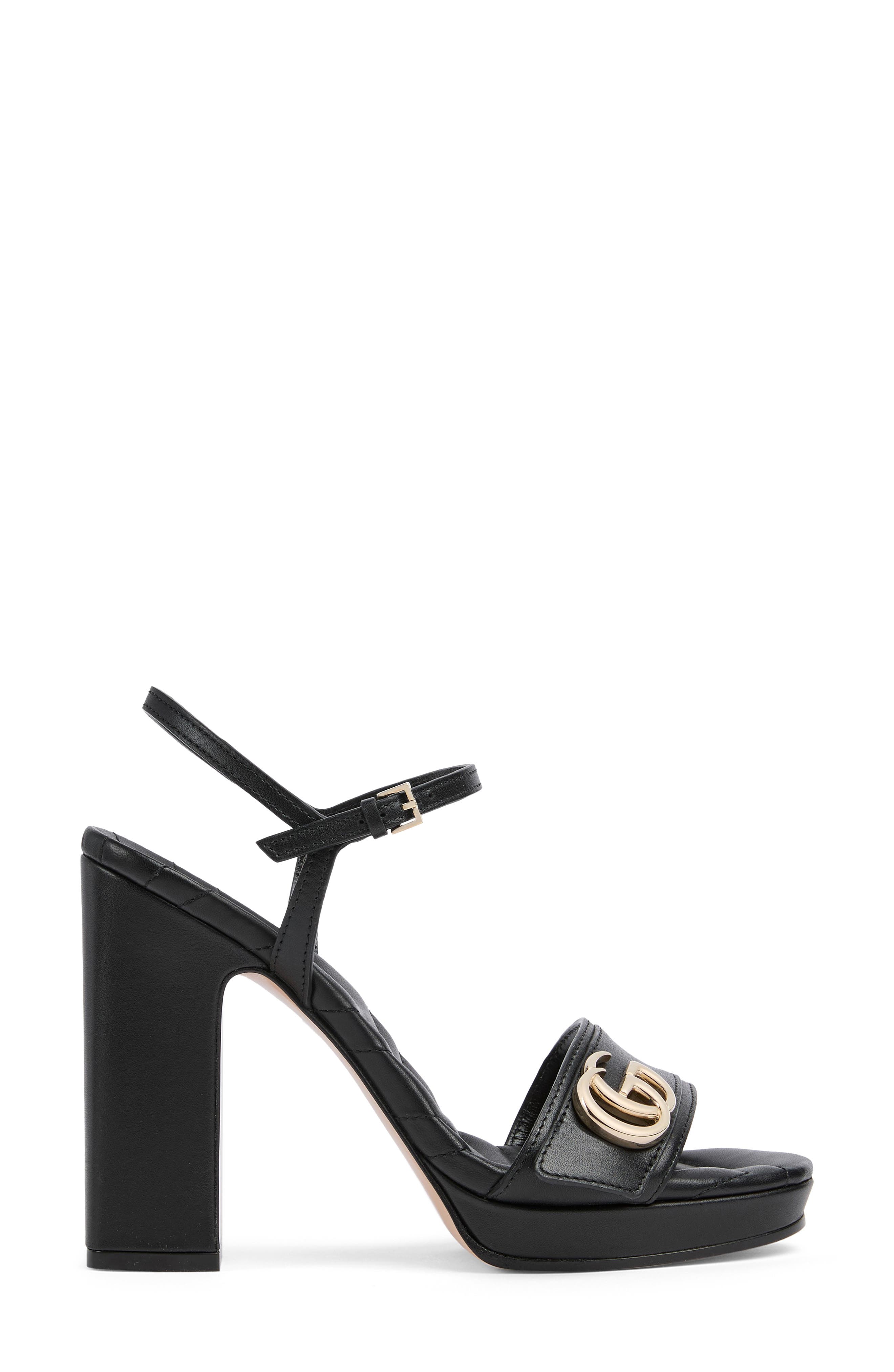 Gucci GG Platform Sandal, Alternate, color, Black