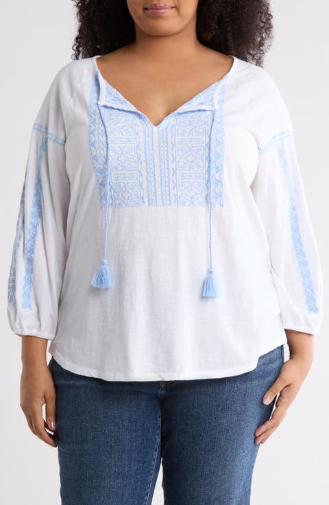 Tassel Cotton Top (Plus)