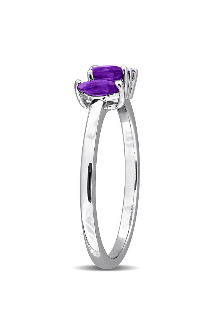 Amethyst 3-Stone Ring in Sterling Silver, Alternate, color, Amethyst