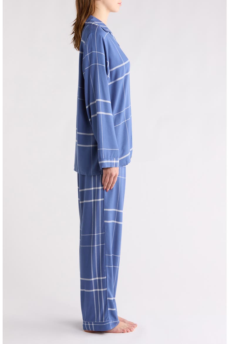 Comfy Plaid Pajamas, Alternate, color, NAVY/ BISCUIT