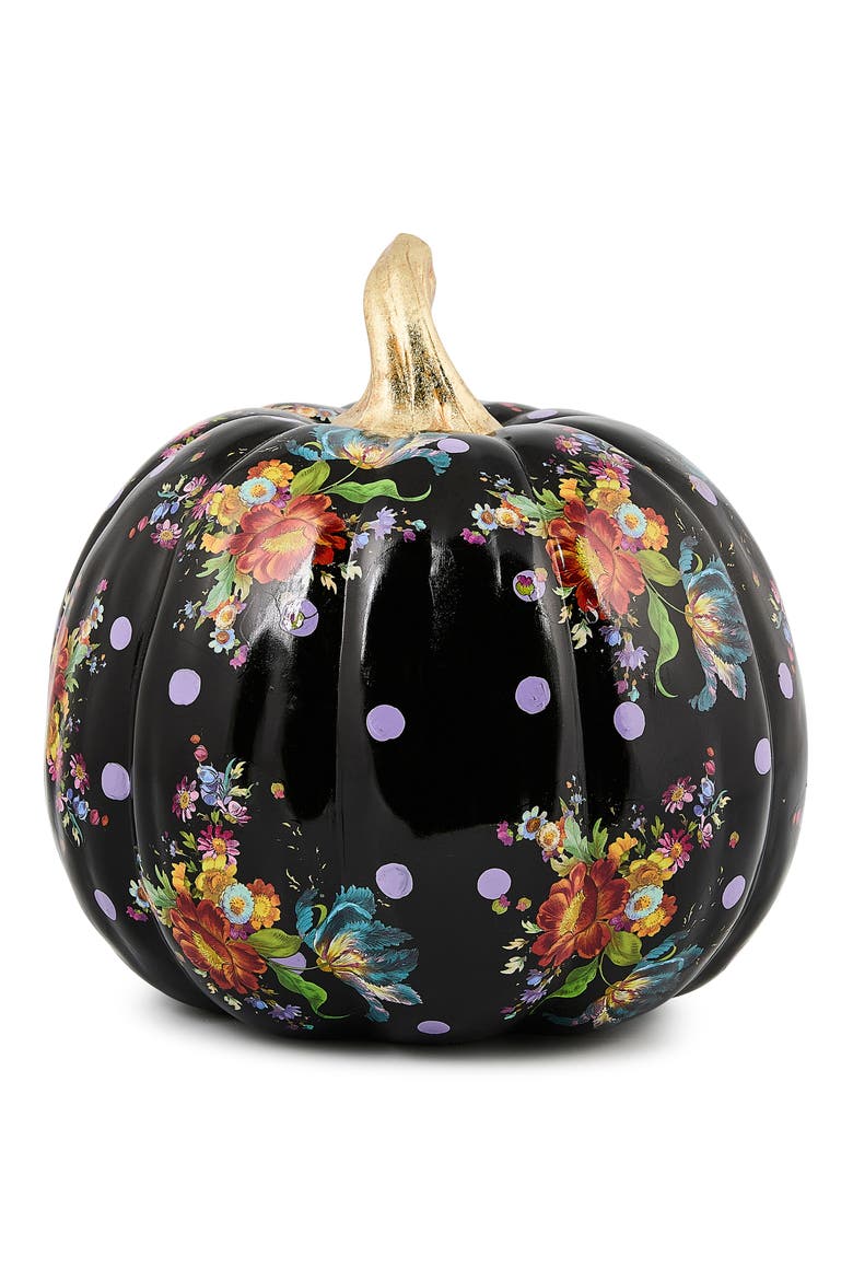 Black Flower Market Medium Pumpkin, Main, color, BLACK