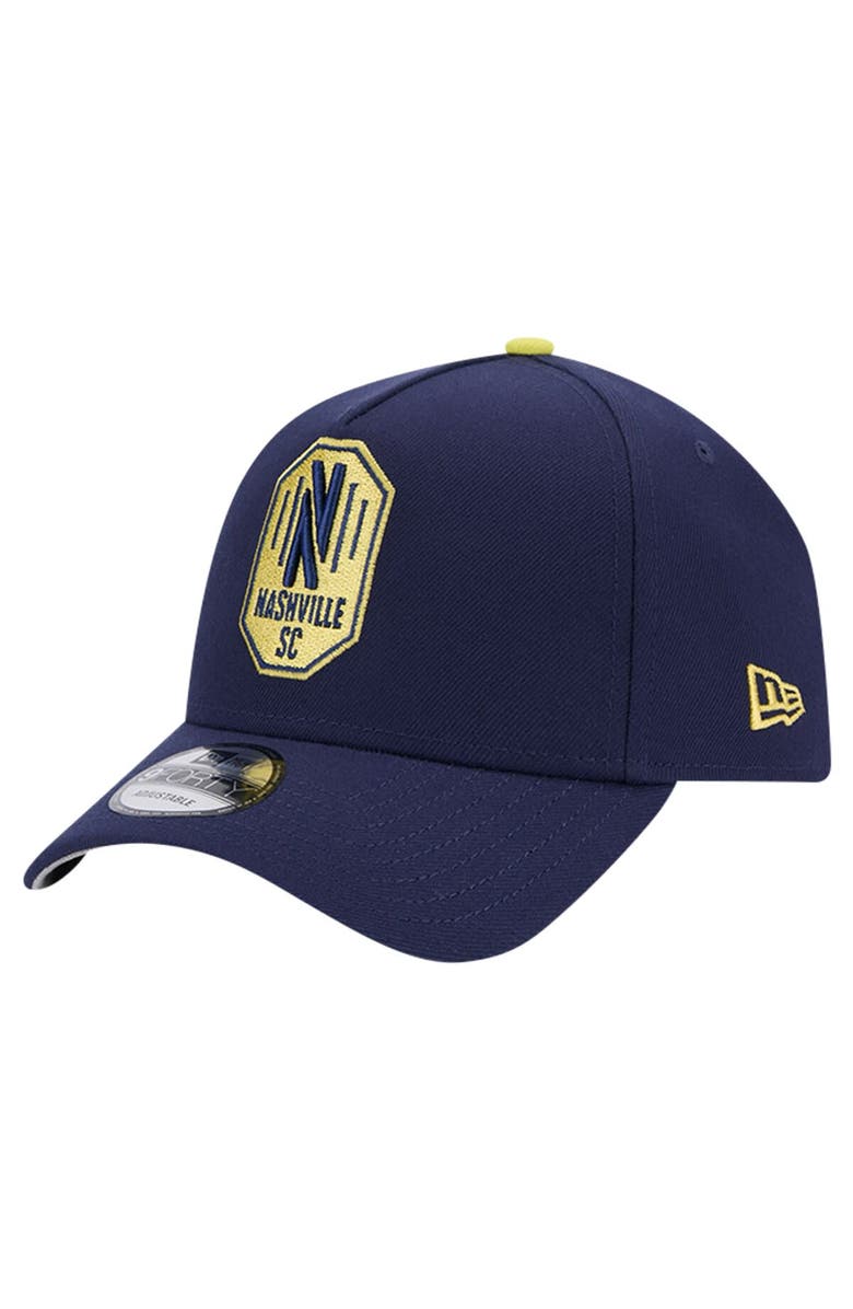 New Era Men's New Era Navy Nashville SC 2024 Kick Off Collection 9FORTY A-Frame Adjustable Hat, Alternate, color,
