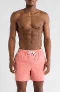 Original Penguin Solid 5-Inch Swim Trunks