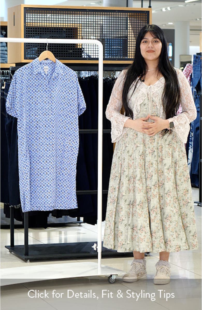 Devon Mosaic Print Shift Dress, sales video thumbnail