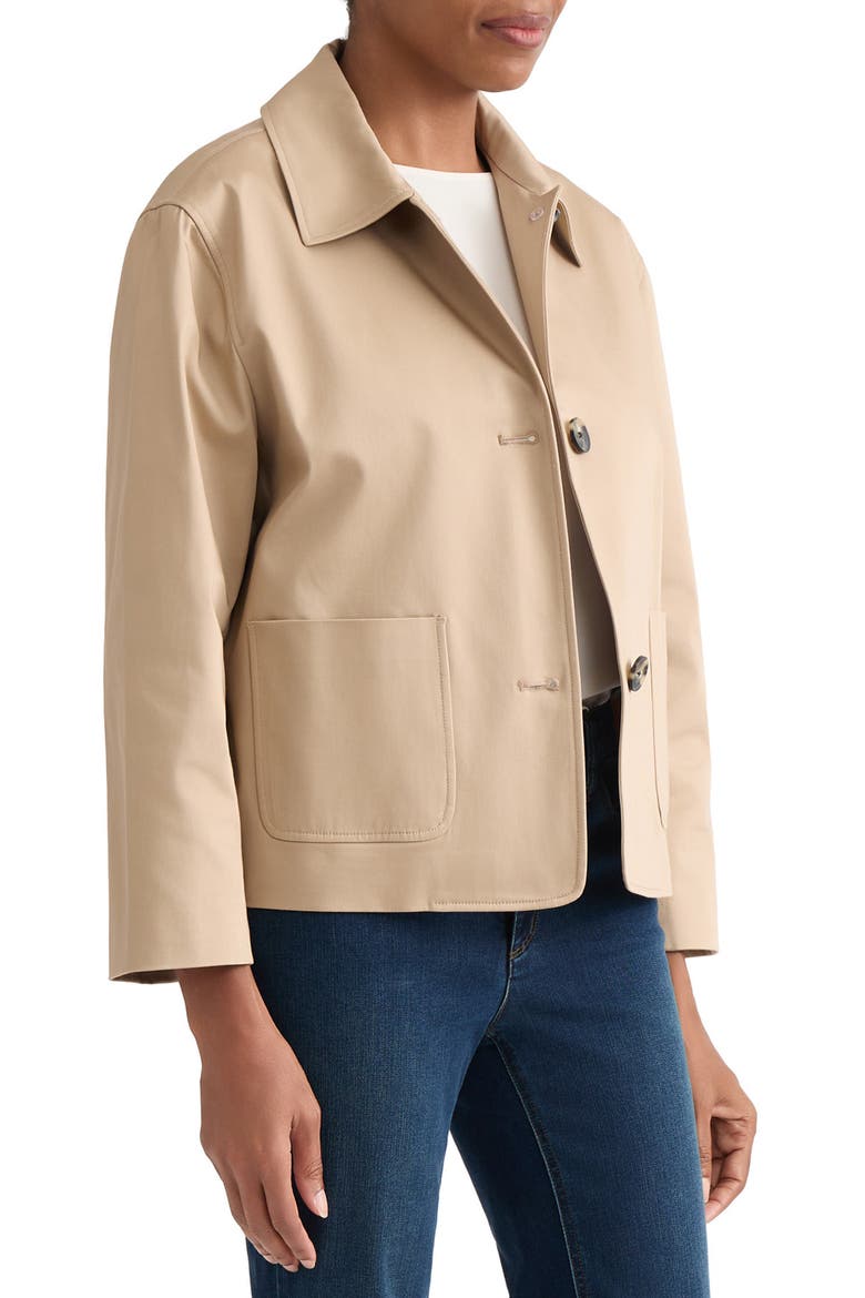 Patch Pocket Cotton Blend Jacket, Alternate, color, JONES KHAKI
