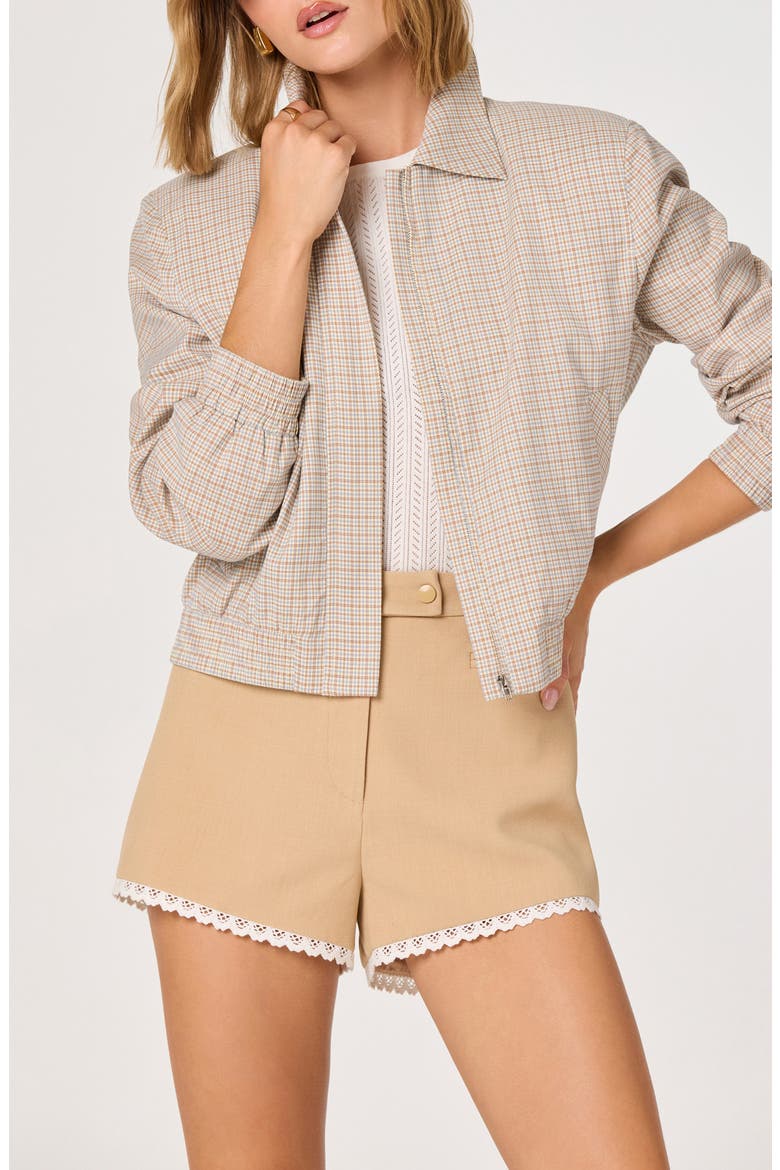 Reid Check Stretch Zip Jacket, Alternate, color, BROWN BLUE PLAID