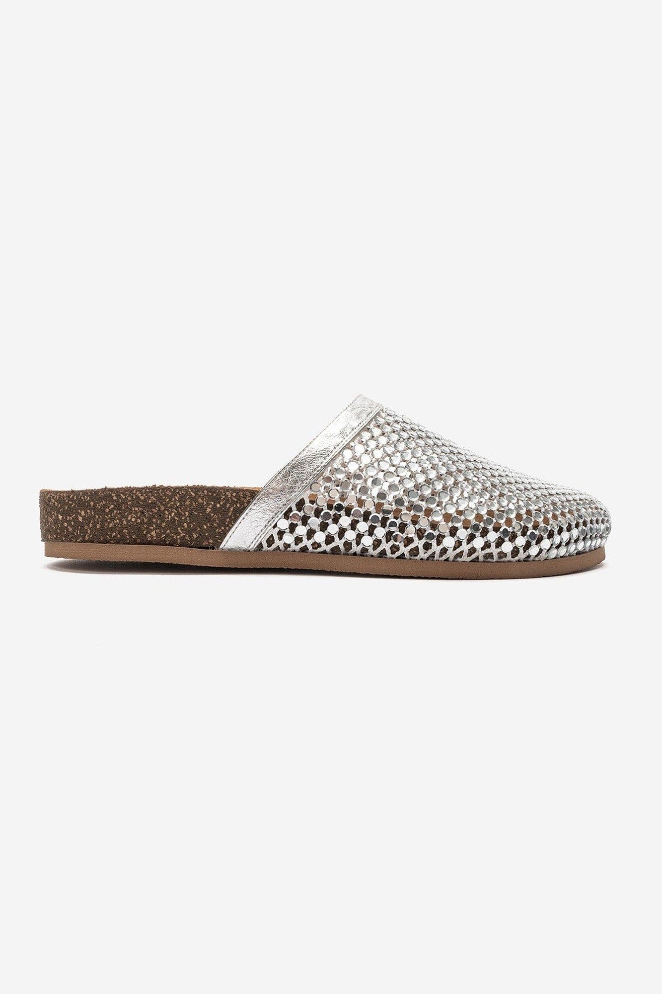 Montera Embellished Mule, Alternate, color, Silver