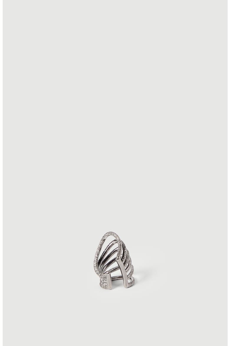 Sterling Silver shimmer ear cuff, Alternate, color, Lignite