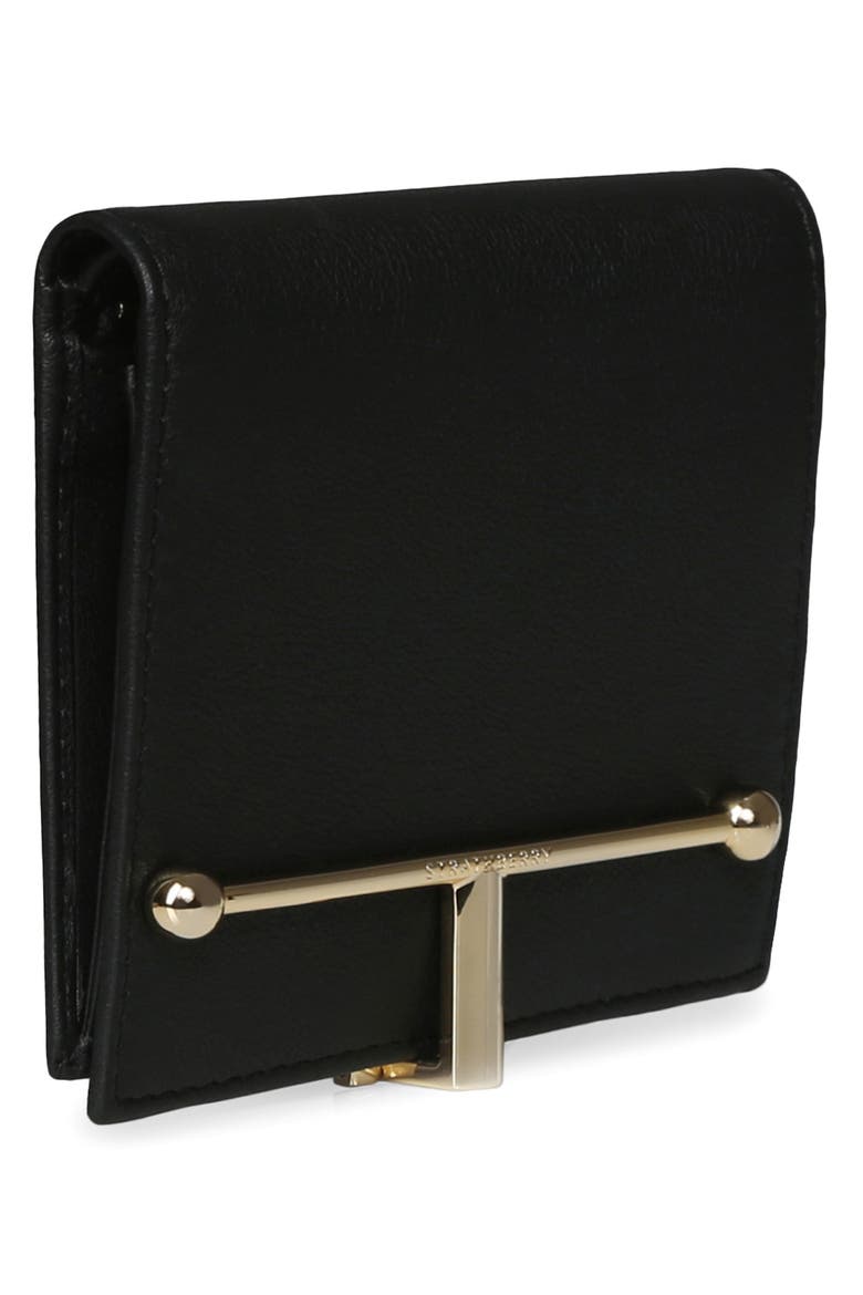 Small Melville Leather Bifold Wallet, Alternate, color, BLACK