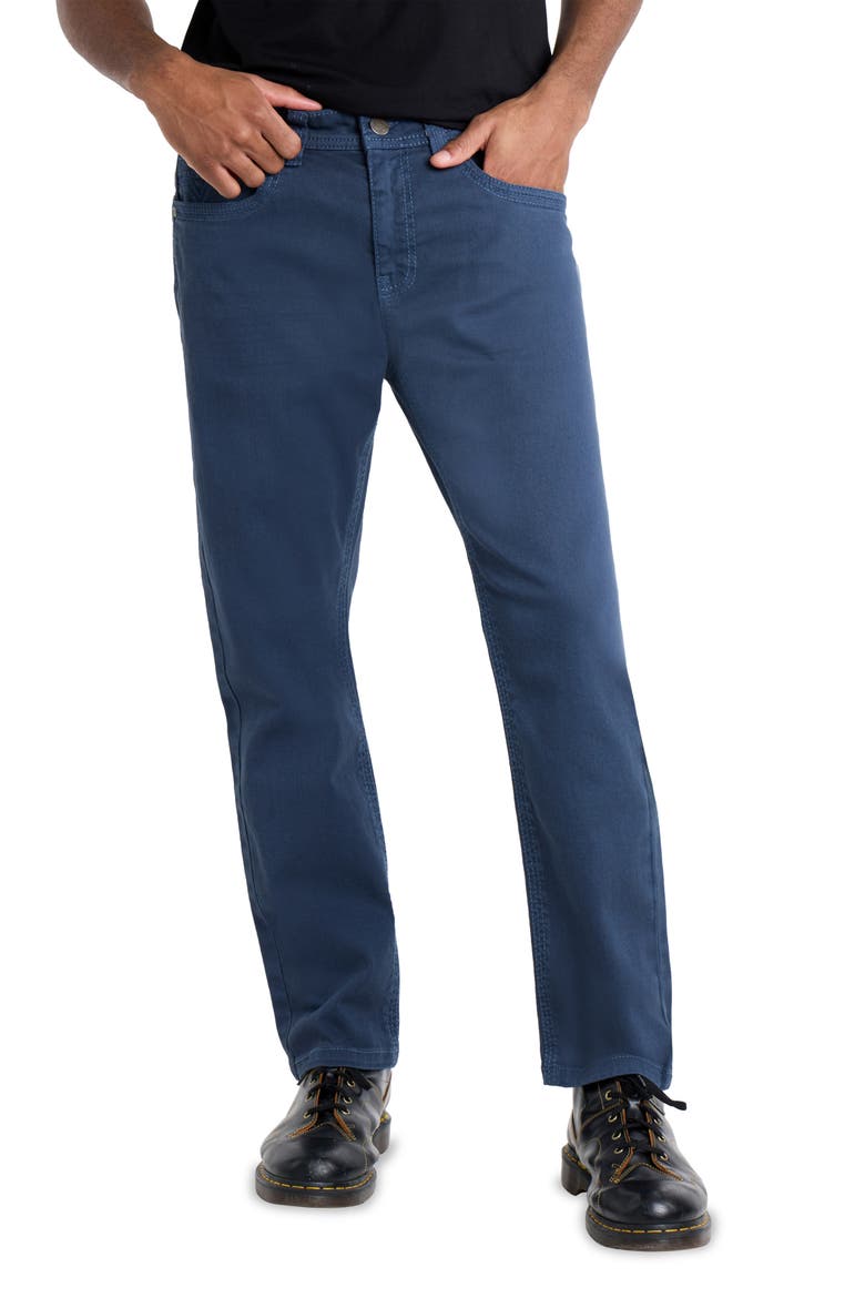 Saddle Stitch Slim Fit Jeans, Main, color, BLUE