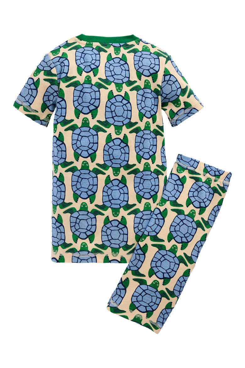 Kids' Print Fitted Two-Piece Cotton Pajamas, Alternate, color, TURTLES