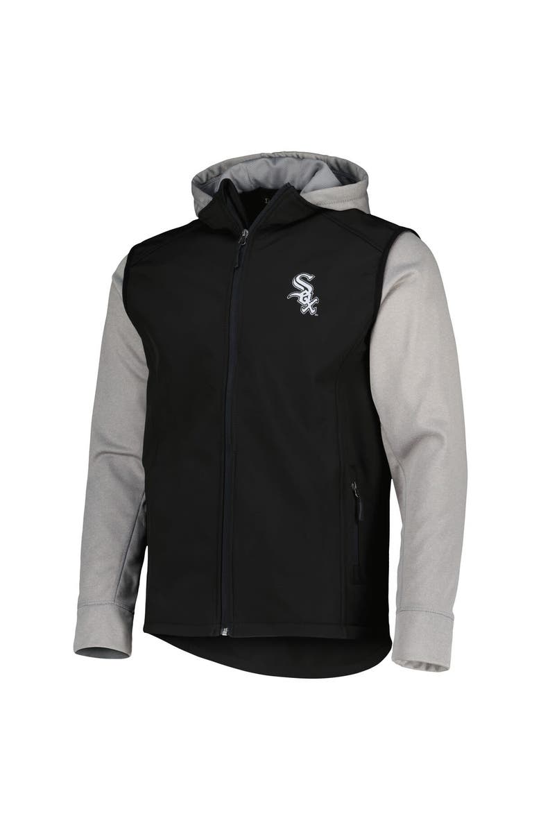 DUNBROOKE Men's Dunbrooke Black/Heather Gray Chicago White Sox Alpha Full-Zip Jacket, Alternate, color, Black