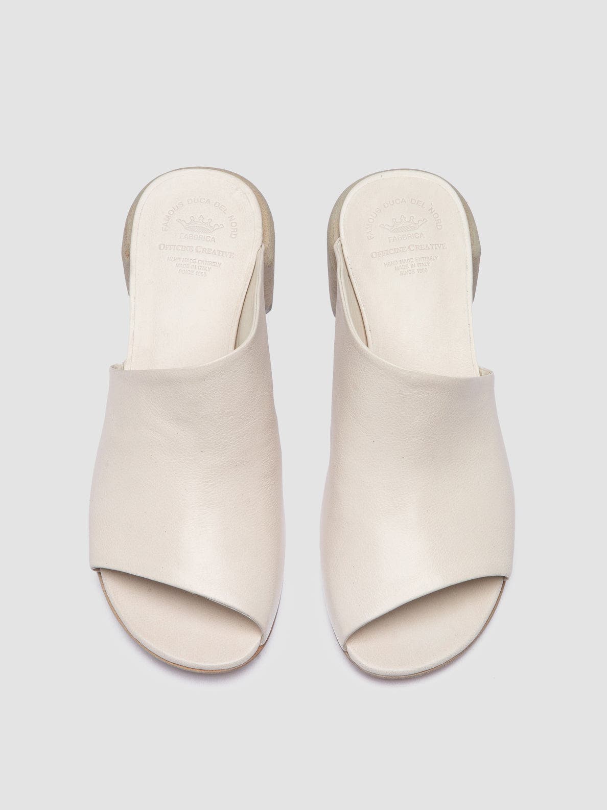 Officine Creative Hadry 008 Leather Heeled Sandals, Alternate, color, White