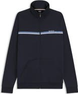 BOSS Authentic Chest Stripe Cotton Track Jacket