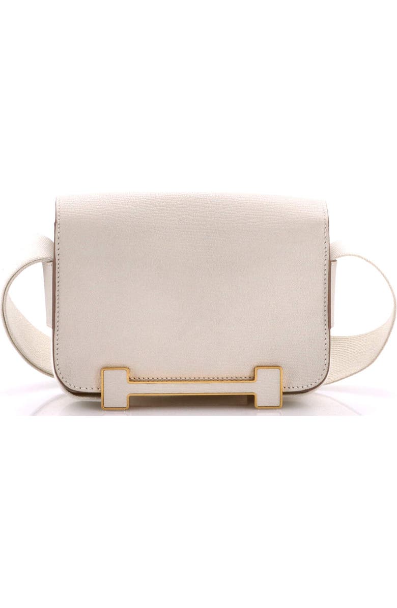 Pre-Owned Hermes Geta Bag Chevre Mysore, Alternate, color, Gris Pale