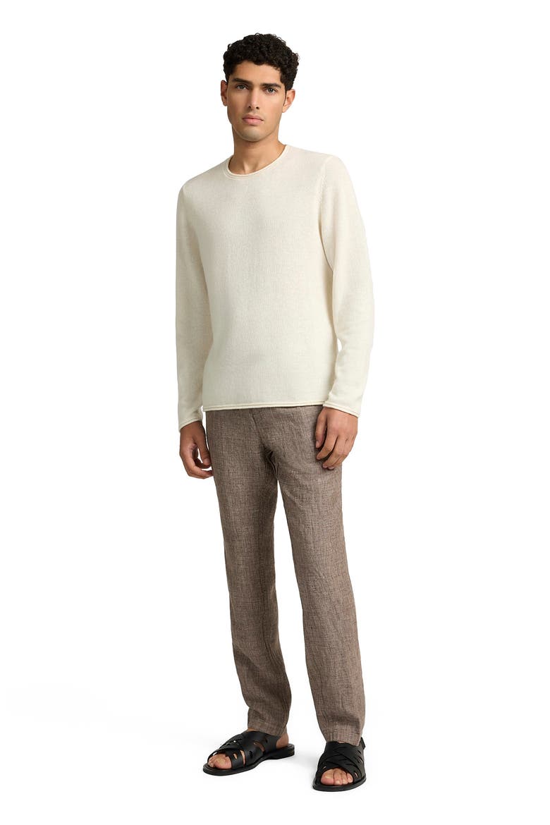 Linen Cashmere Rollneck Sweater, Main, color, White