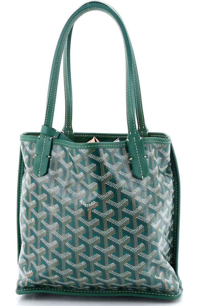 Pre-Owned Goyard Anjou Reversible Tote Coated Canvas Mini, Alternate, color, Green