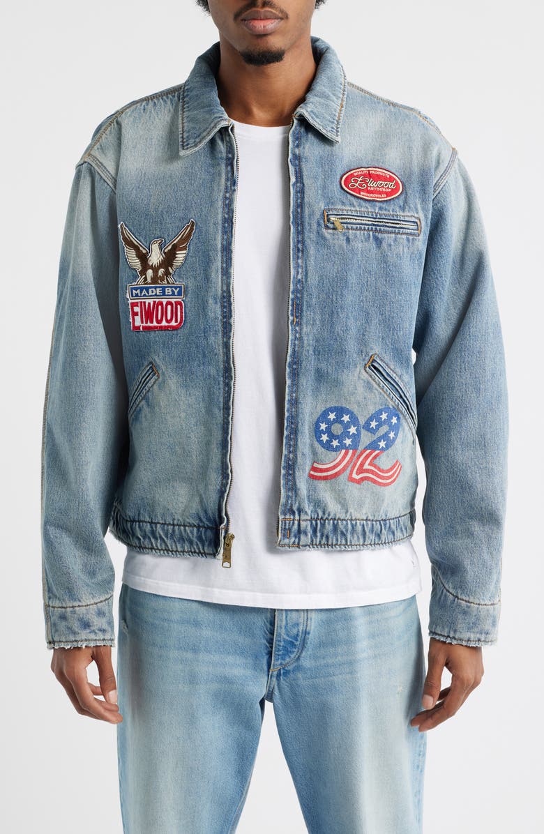 Elwood Outlander Denim Jacket, Main, color, Pale Indigo