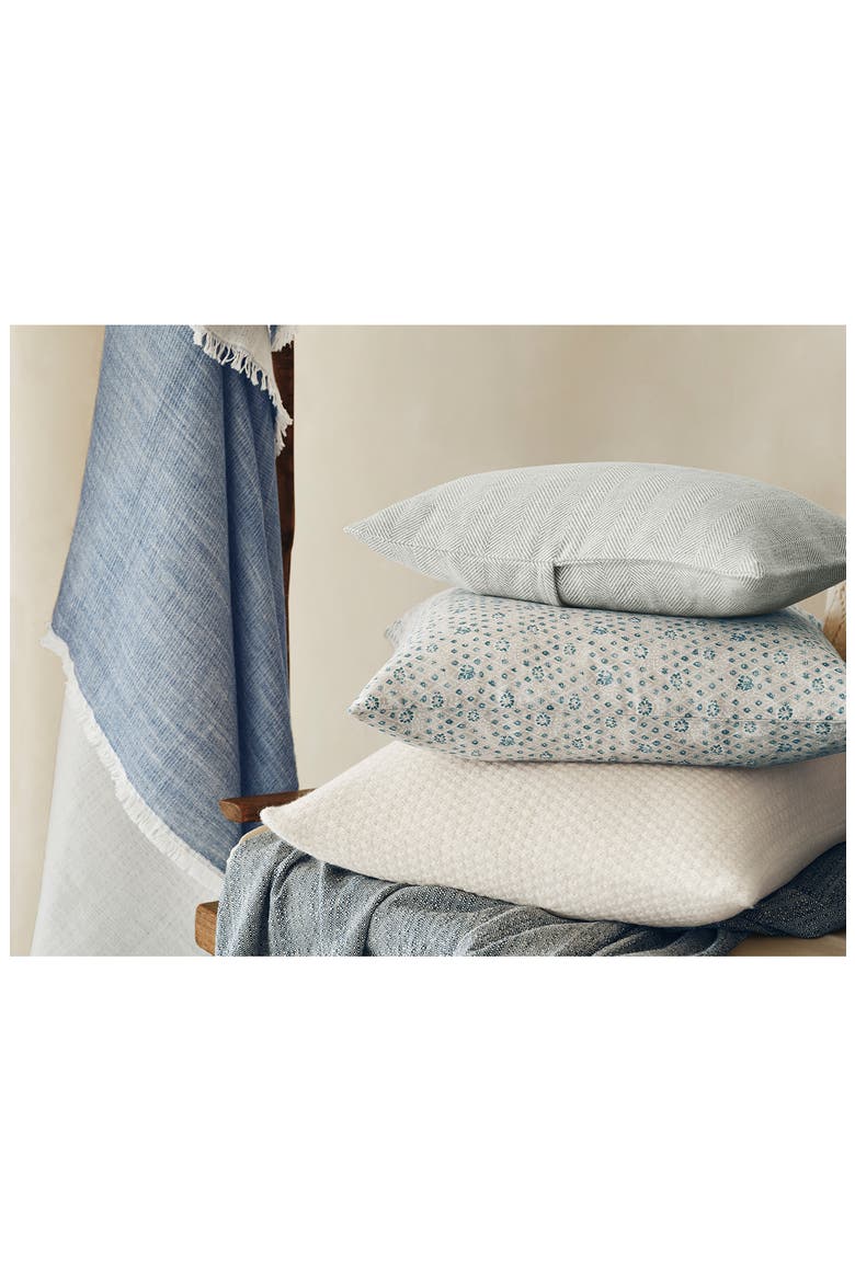 Coral Bell Print Throw Pillow Cover, Alternate, color, CERULEAN