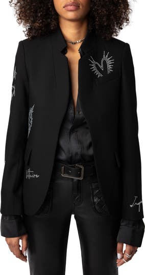 Zadig & Voltaire Very Strass Rhinestone Blazer | Nordstrom