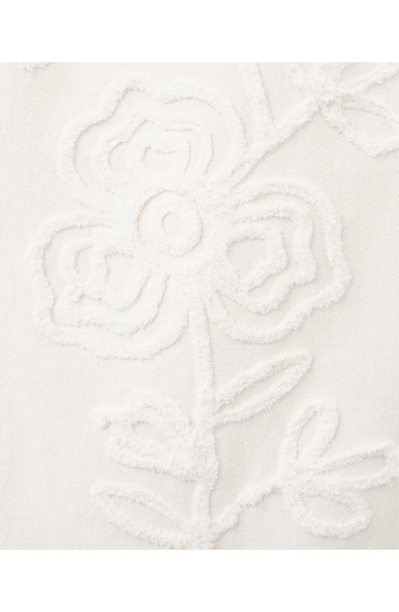MANGO Floral Embroidered Wide Leg Jeans, Alternate, color, 