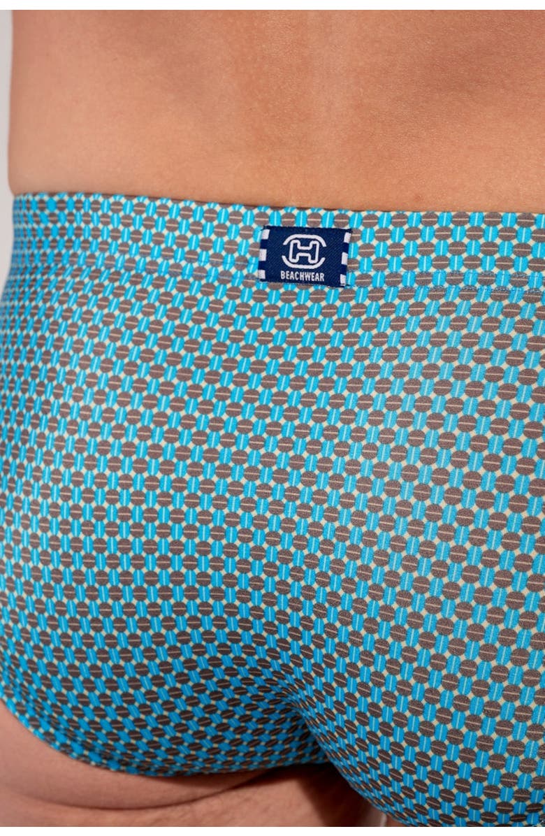 HOM Cappuccino Swim Mini Briefs, Alternate, color, Blue Print