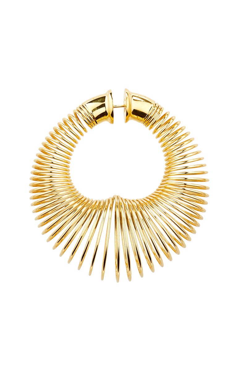 Alaïa Spiral Hoop Earrings, Alternate, color, Or