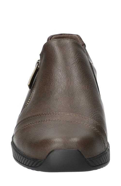Easy Street Karol Zip Sneaker In Brown