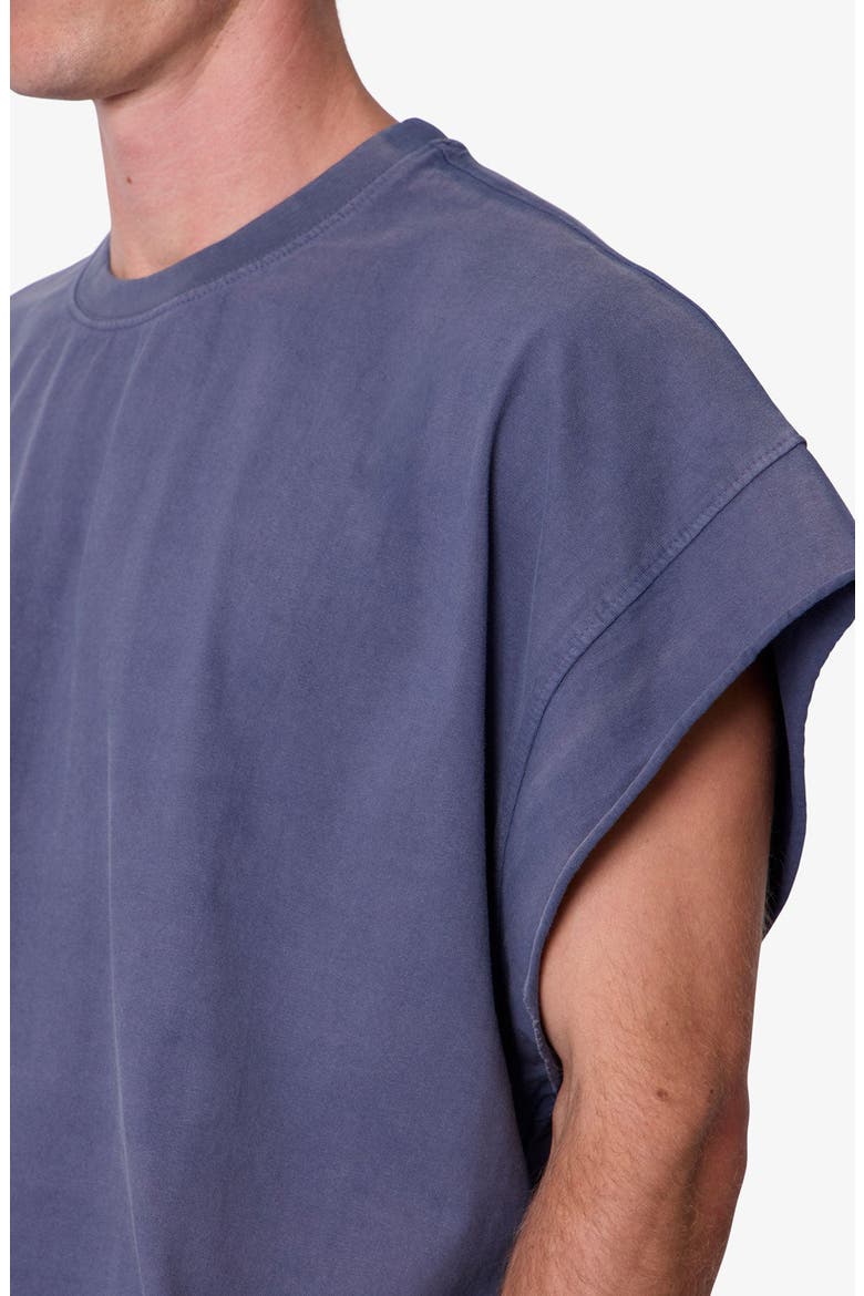 Distressed Cutoff T-Shirt, Alternate, color, WASHED NAVY