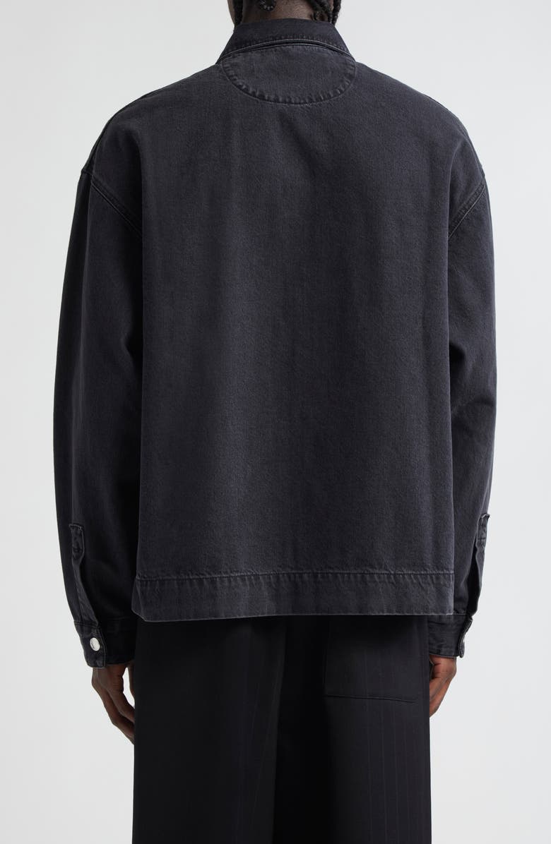 Jacquemus La Chemise de-Nîmes Denim Snap-Up Shirt, Alternate, color, 