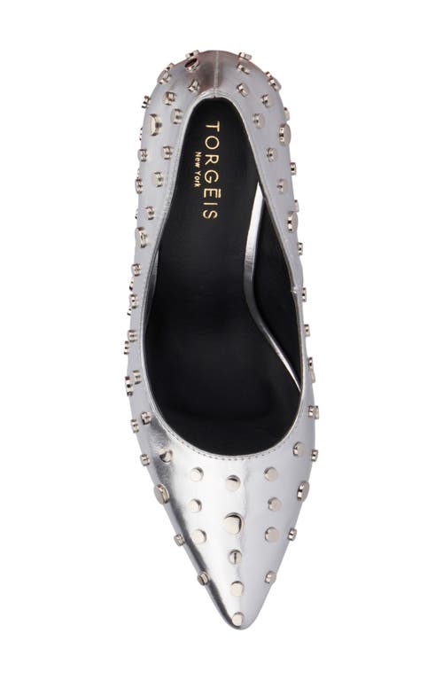 Torgeis Zoelle Studded Pump In Silver