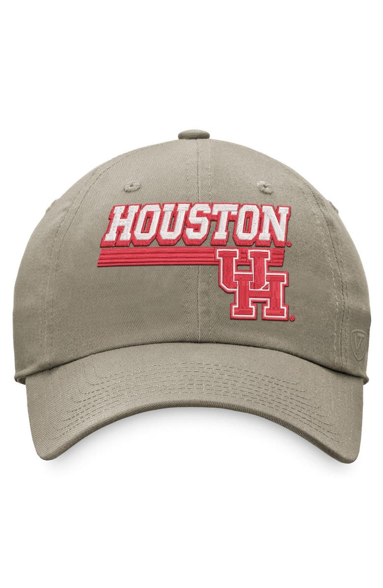 TOP OF THE WORLD Men's Top of the World Khaki Houston Cougars Slice Adjustable Hat, Alternate, color, Khaki