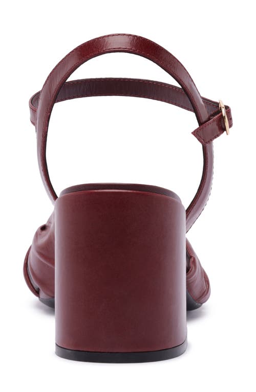 Arezzo Flora Ankle Strap Sandal In Burgundy