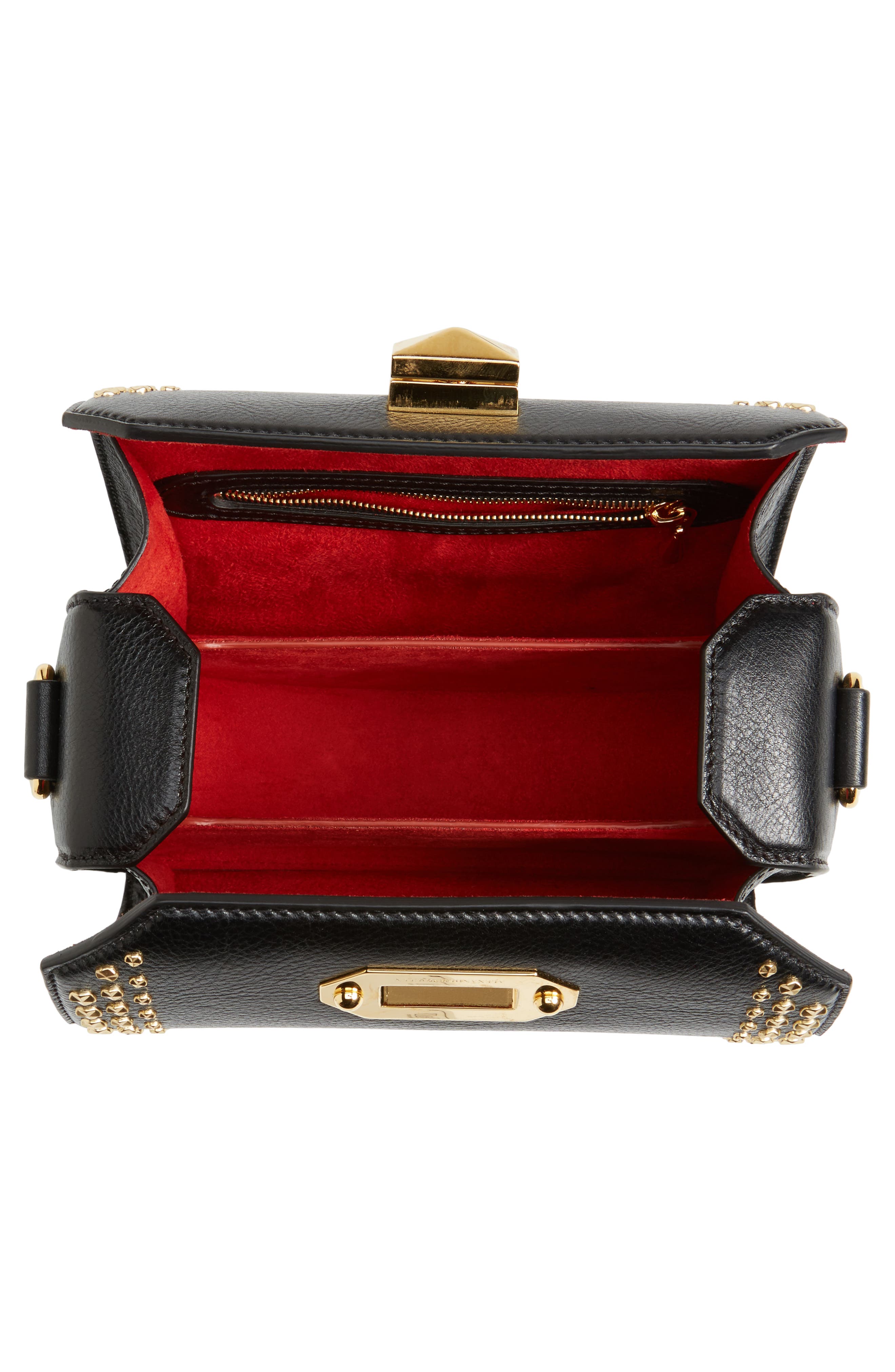 McQueen Alexander McQueen Box Bag 19 Studded Leather Bag, Alternate, color, 