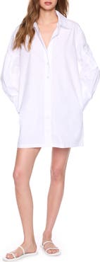 Susana Monaco Cotton Poplin Long Sleeve Shirtdress