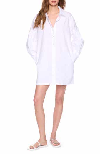 Susana Monaco Cotton Poplin Long Sleeve Shirtdress