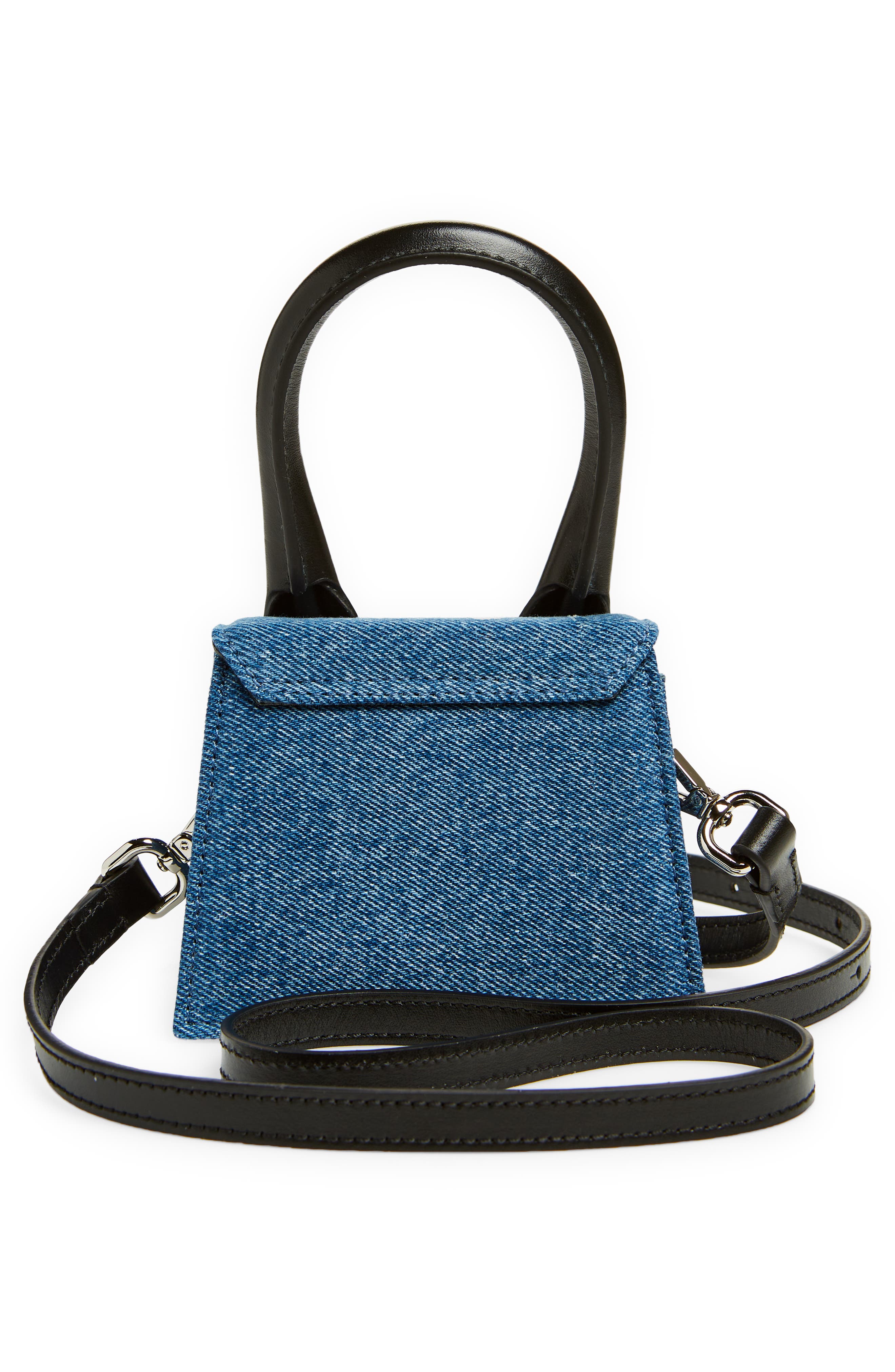 Jacquemus Le Chiquito Denim Crossbody Bag, Alternate, color, 