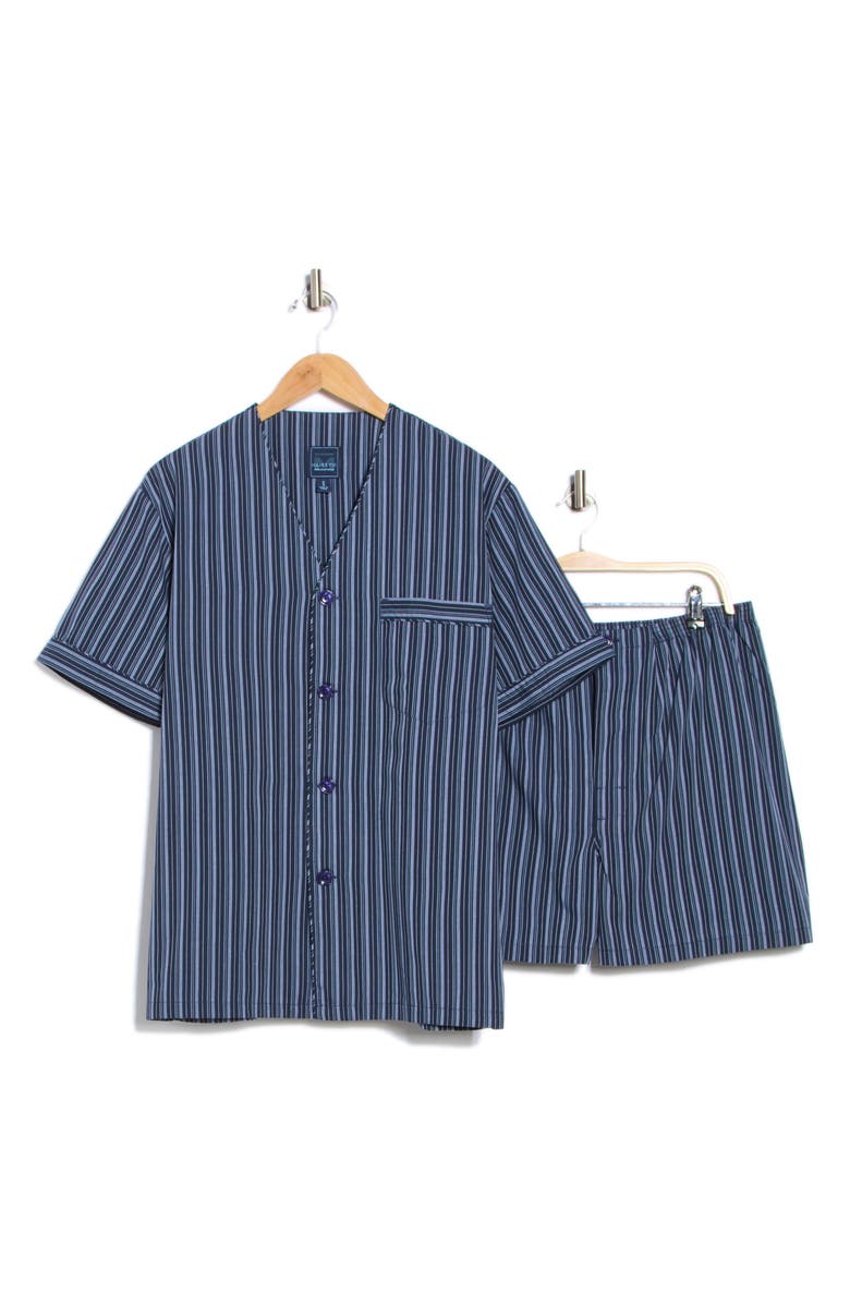 Majestic International Breeze Short Pajamas, Alternate, color, Navy