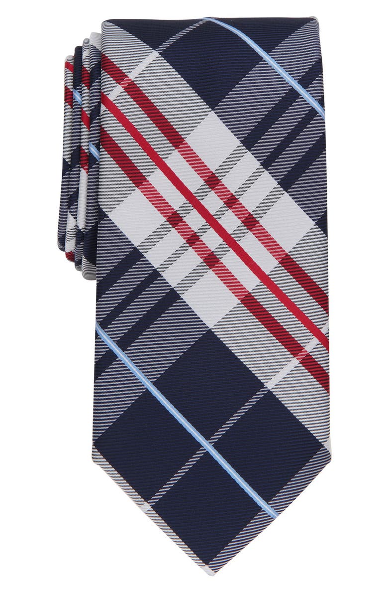 Nautica Lydonia Plaid Tie, Main, color, Red